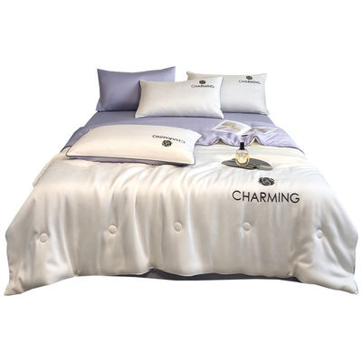 Silky Tencel Summer Quilt Set 4 Ice Silk Thin Quilts per lavaggio in macchina 60 Numero di tessuti