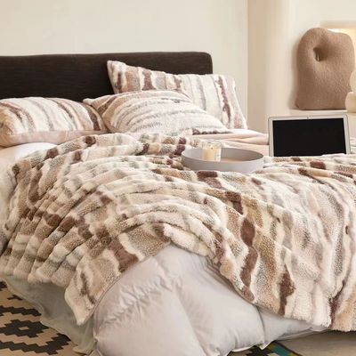 Stile moderno Fleece personalizzato stampato in 3D Foto copertura di stampa digitale per la casa