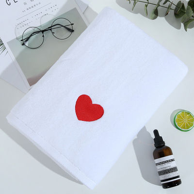 Mensola da bagno bianca morbida e spessa in cotone puro con ricamo personalizzato