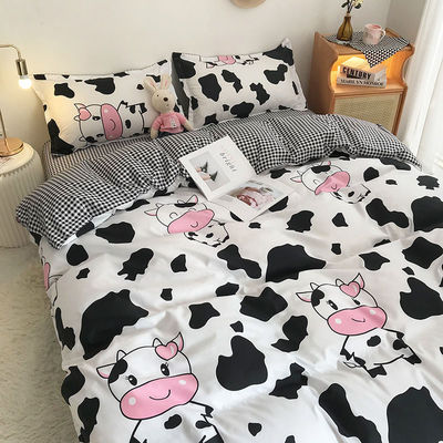 Set di biancheria da letto in stile moderno di grandezza regina o re con copertura di copriletto in poliestere e cuscino