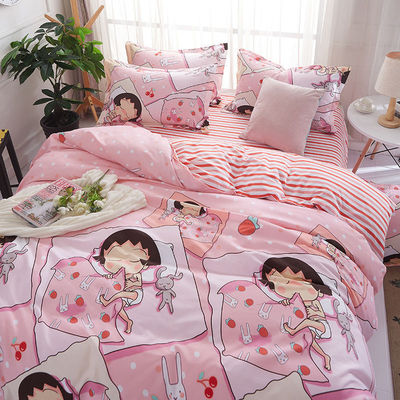 Set di biancheria da letto in stile moderno di grandezza regina o re con copertura di copriletto in poliestere e cuscino