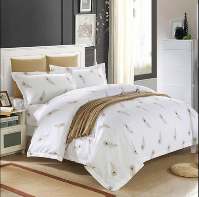 Set di biancheria da letto di cotone stampata in stile etnico cinese da 300 tc per hotel popolare