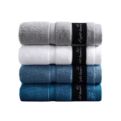 Hotel Luxury 100% di cotone bianco Bagno Towel per mani e viso Set con logo ricamato personalizzato