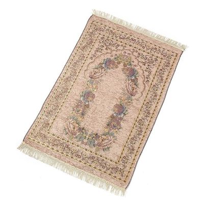 Altezza di pila di peluche Modello astratto Ricamo di filato di cotone Muslim Islam Matta di preghiera
