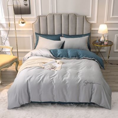 Customized 60s Long Staple Cotton Soft Luxury Duvet Cover Set Confortevoli Set Letto