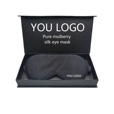 Etichetta del logo personalizzato Maschera per occhi in seta di mughetto puro 100% per dormire Modello solido Casa