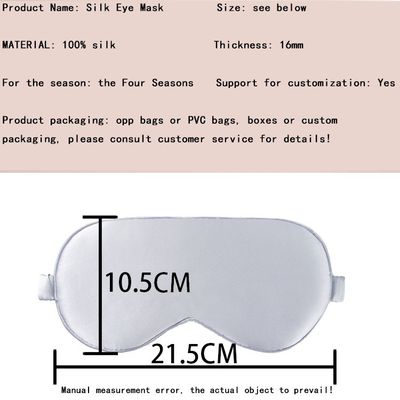 Etichetta del logo personalizzato Maschera per occhi in seta di mughetto puro 100% per dormire Modello solido Casa