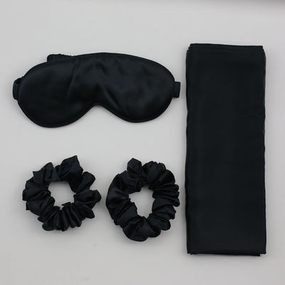 Modello solido Logo personalizzato Maschera per gli occhi Satin Silk Set Box per un sonno riposante e adatto alla pelle
