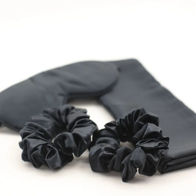 Modello solido Logo personalizzato Maschera per gli occhi Satin Silk Set Box per un sonno riposante e adatto alla pelle