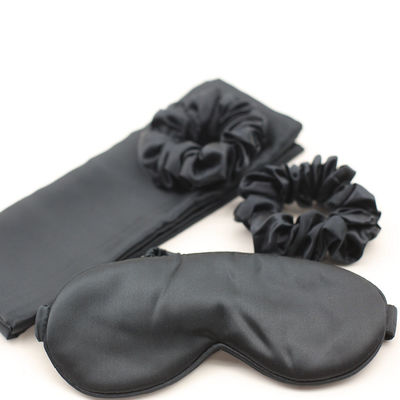 Modello solido Logo personalizzato Maschera per gli occhi Satin Silk Set Box per un sonno riposante e adatto alla pelle