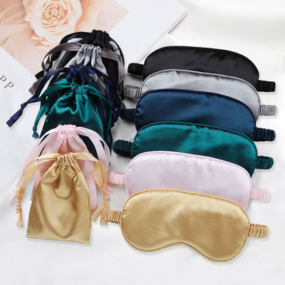 Maschera per occhi regolabile Custom Logo Satin Silk Eye Shade per viaggi con pelle normale