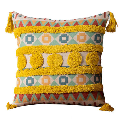 Copertina di cuscino Tassel a modello bohémien per cuscino decorativo