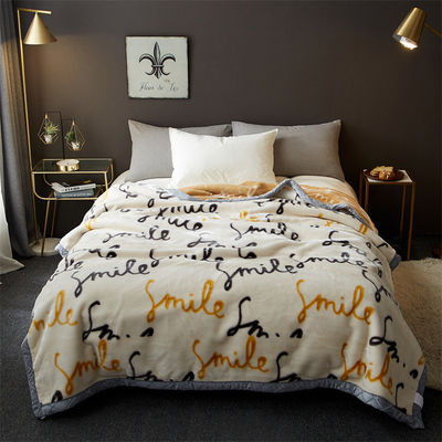 Jacquard tessuto corallo velluto copertura raschel per l'inverno addensato piumaggio copertura letto