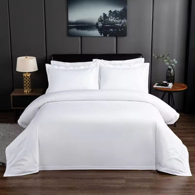 100% di cotone massello piatto piatto per l'hotel set di copertura di coperta personalizzato hotel set di biancheria da letto