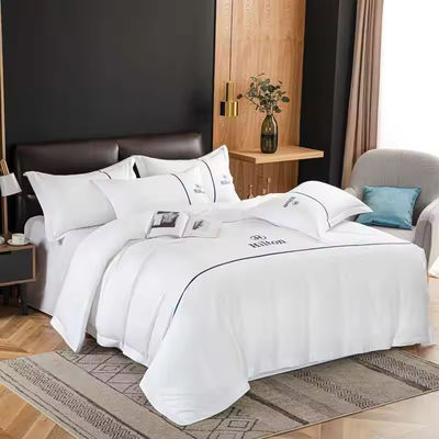 100% di cotone massello piatto piatto per l'hotel set di copertura di coperta personalizzato hotel set di biancheria da letto