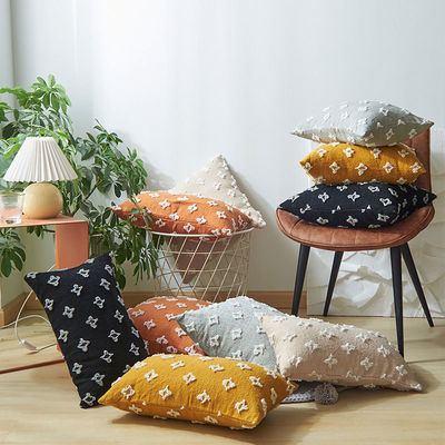 Cassa per cuscini da camera da letto quadrata con decorazione a fiori tagliati con ricamo