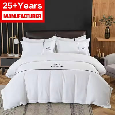 100% di cotone massello piatto piatto per l'hotel set di copertura di coperta personalizzato hotel set di biancheria da letto
