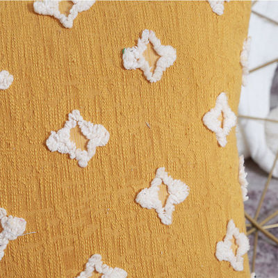 Cassa per cuscini da camera da letto quadrata con decorazione a fiori tagliati con ricamo