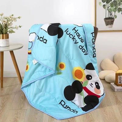 Logo personalizzato coperte estive per bambini Stampe di cartoni animati Materiale di cotone Climatizzatore