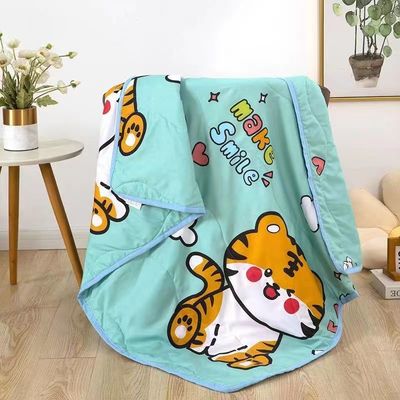 Logo personalizzato coperte estive per bambini Stampe di cartoni animati Materiale di cotone Climatizzatore
