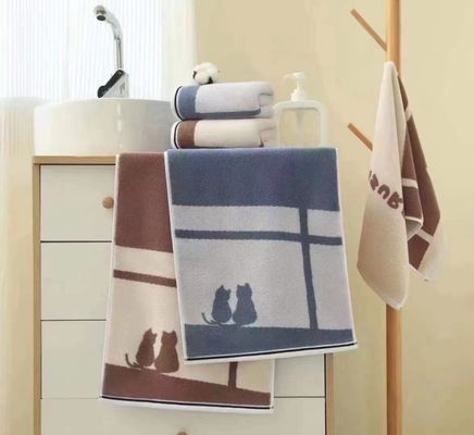 Colore scuro 16pcs Savage Spun Towel da viso di cotone con lettere resistenti alle macchie Blu curry