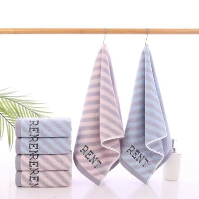 Colore scuro 16pcs Savage Spun Towel da viso di cotone con lettere resistenti alle macchie Blu curry