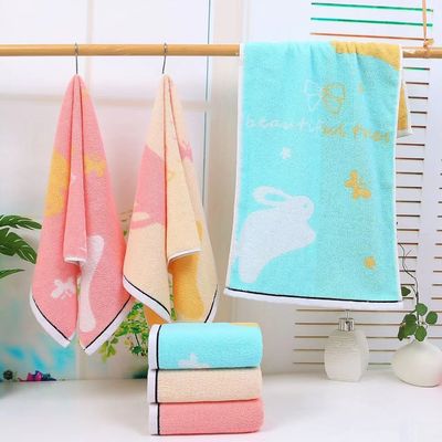 Home 120g colorate strisce asciugamano a cartoni animati con spinning di marinaio e design di coniglio morbido