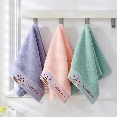Asciugamano di cotone rettangolare Panda colorato a doppio filo a doppio lato Asciugamano per mani spesse per bambini