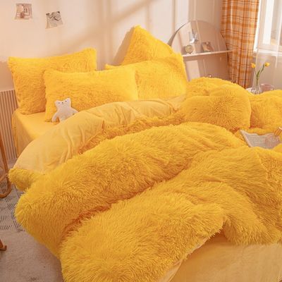 Coperta per coperte di piumaggio di pelliccia personalizzata, set di biancheria da letto invernale morbida senza riempimento