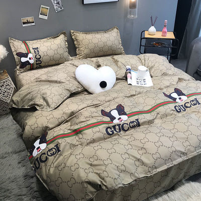 Cartoon di poliestere semplice 4 pcs Set di lenzuola da letto copertura di coperta cuscino copertina da letto da matrimonio