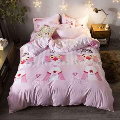Cartoon di poliestere semplice 4 pcs Set di lenzuola da letto copertura di coperta cuscino copertina da letto da matrimonio