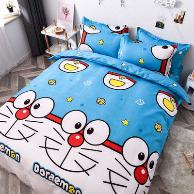 Cartoon di poliestere semplice 4 pcs Set di lenzuola da letto copertura di coperta cuscino copertina da letto da matrimonio