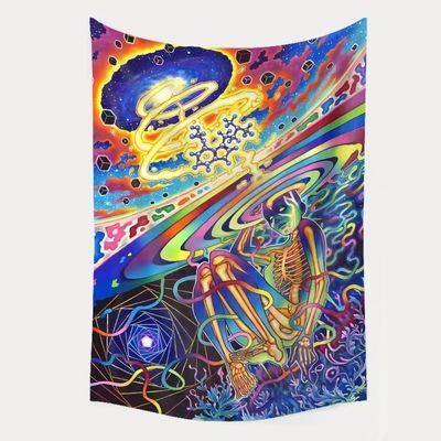 3D Print Trippy Funghi Tapis Hippie Psychedelic Abstract Art Tapis per appesi a parete