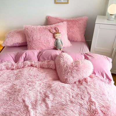 Set di lenzuola da letto di velluto di corallo per la protezione invernale
