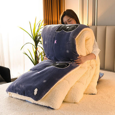 Poliestere di riempimento di coperte invernali spesse coperte calde di velluto di agnello per un sonno morbido e confortevole