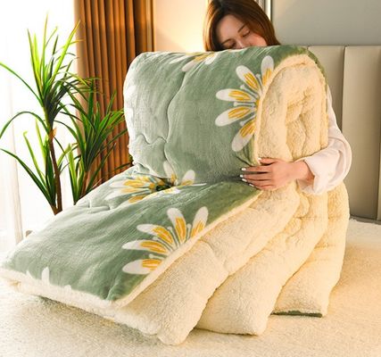 Poliestere di riempimento di coperte invernali spesse coperte calde di velluto di agnello per un sonno morbido e confortevole