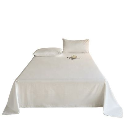 Grado A 100% di cotone bianco King Size Set di lenzuola da letto Plaid Flat Sheet For Bed Set di lenzuola da letto