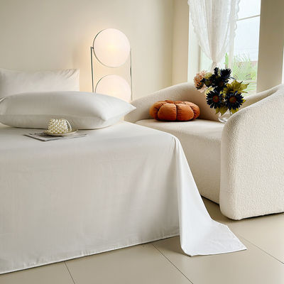 Grado A 100% di cotone bianco King Size Set di lenzuola da letto Plaid Flat Sheet For Bed Set di lenzuola da letto
