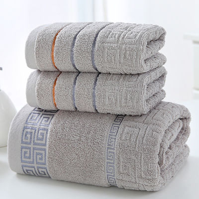 White Plain Forged Cotton Washcloth Bath Towel Absorbent 3-Piece Gift Box con cover regalo di ritorno