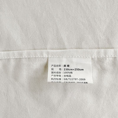 Grado A 100% di cotone bianco King Size Set di lenzuola da letto Plaid Flat Sheet For Bed Set di lenzuola da letto