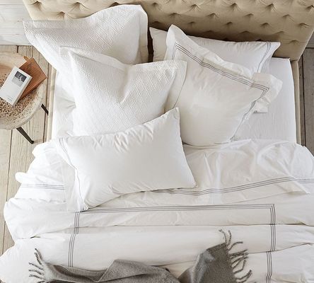 HotelHome 100% cotone ricamato copertura di copriletto biancheria da letto set 4 pezzi singolo doppio regina re