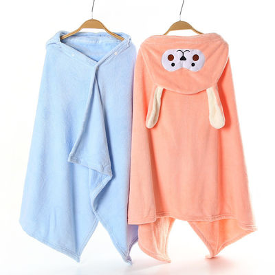 Foto-perfetto bambino doccia asciugamano e cappello Set Jacquard Coral velluto per la morbidezza