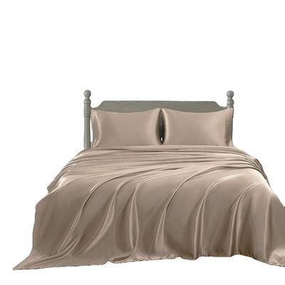 Set di lenzuola da letto in seta e seta non usa e getta per la casa taglia doppia due PCS lenzuola piatta