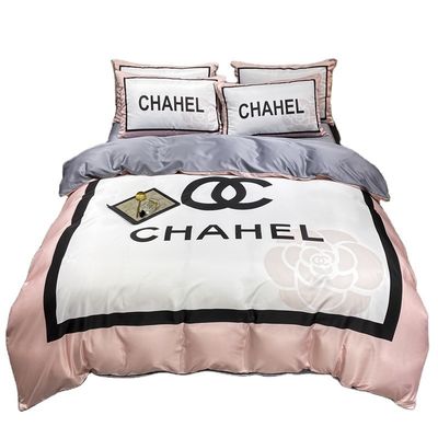Luxury Retreat Set di biancheria da letto a quattro pezzi con Set di biancheria da letto in seta di ghiaccio per tutte le stagioni