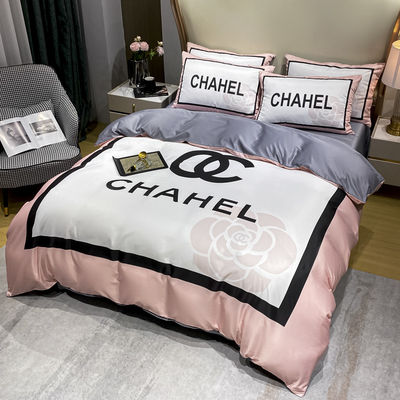 Luxury Retreat Set di biancheria da letto a quattro pezzi con Set di biancheria da letto in seta di ghiaccio per tutte le stagioni