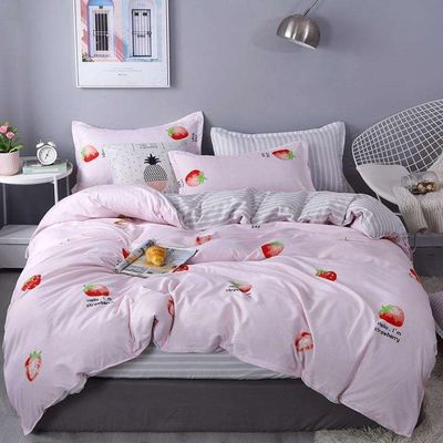 Stoffa di poliestere 4 pezzi Set di biancheria da letto per 1,2 m Letto Bianco Letto da hotel a cinque stelle