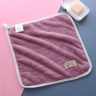Corallino scuro Plush Spessore pulizia del viso e bellezza bordo Sciarpa piccola quadrata regalo