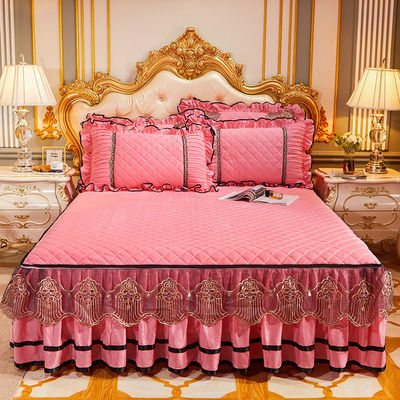 Dimensioni personalizzate Set di coperte invernali con biancheria da letto ricamata di lusso Set in 3 pezzi
