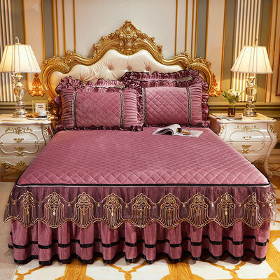 Dimensioni personalizzate Set di coperte invernali con biancheria da letto ricamata di lusso Set in 3 pezzi