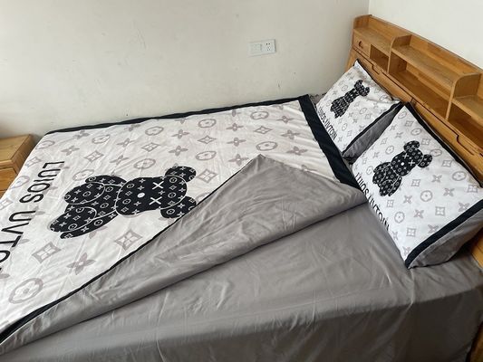 Moderno stile cartoni animati testa di orso bianco design set di biancheria da letto con 100% materiale poliestere
